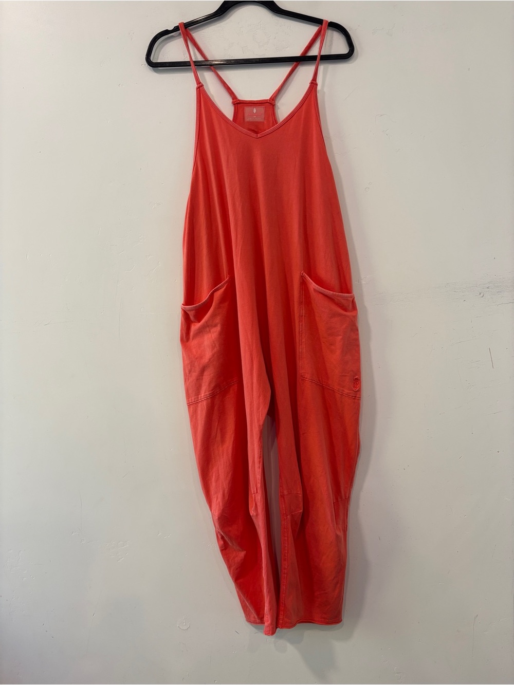 Free People FP Movement Hot Shot Jumpsuit Hippie Slouchy Boho Size XS Orange